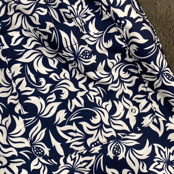 Navy Blue and White Floral Speedo Swim Trunks Size Small - Picture 7 of 7